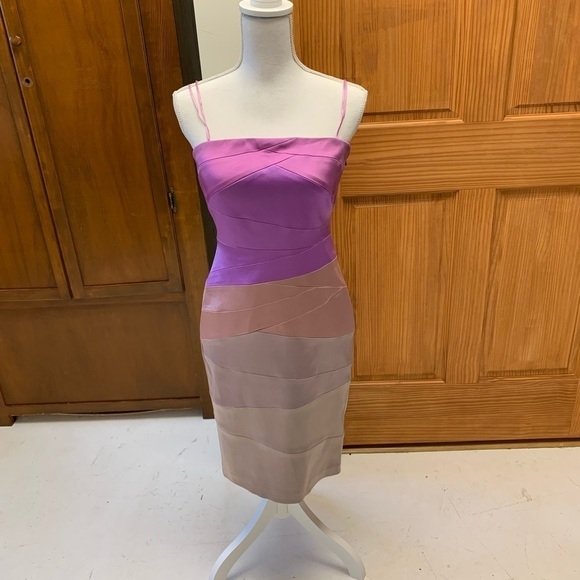 Jax Dresses & Skirts - JAX mini/midi sheath cocktail dress size 6 pink/champagne ombre #newyearseve